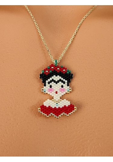 Frida Kolye Miyuki Çok Renkli
