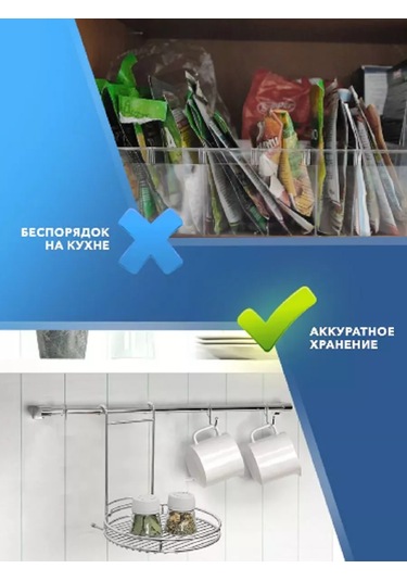 Rosenberg Raf Rayları İçin Mutfak Gereçleri Tutucu 185603669 Gri