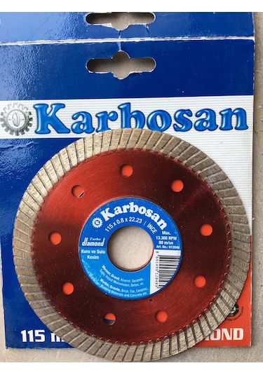 Karbosan Süper Turbo Elmas Kesici İnce 115 Mm