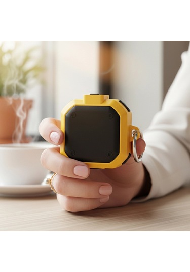 Caseonn Samsung Galaxy Buds 2 - Buds 2 Pro Kılıf Güvenlik Kilitli Military Tank Sarı