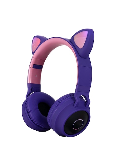 Geeroyoo Kablosuz Led Işıklı Kat Kulaklık - Mikrofonlu, Katlanabilir, Tf Kart Ve Aux Girişli, 40mm Hoparlör, 400mah Pil