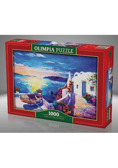 Olimpia 1000 Parça Tekne Ve Beyaz Ev Sanatsal Puzzle