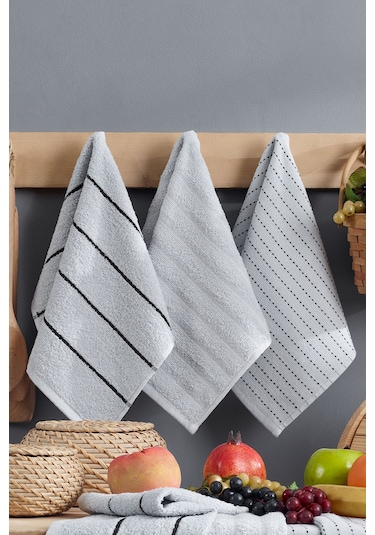 Elart Sophia Mutfak Havlusu 6 Adet 45x30 Cm Gri Gri