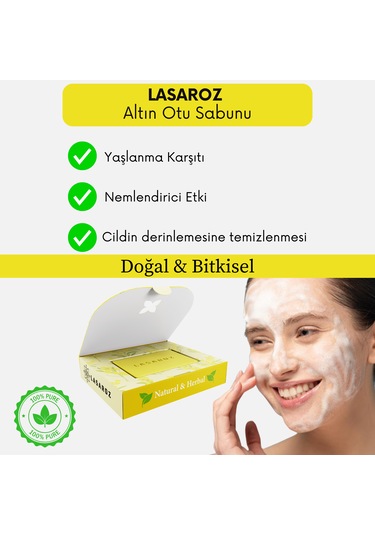 Altın Otu Sabunu Ölmez Çiçek Sabunu Yenileyici Leke Karşıtı Sabun