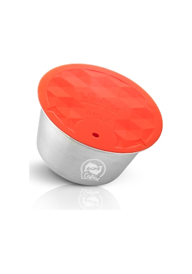 Reedark Dolce Gusto Uyumlu Paslanmaz Çelik Yeniden Doldurulabilir Süt Köpüğü Kapsülü - Çevre Dostu Gümüş