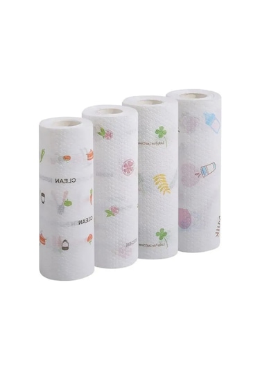 Vkemall 20x20cm Beyaz Nonwoven Mikrofiber Havlu, 200 Parça Set, Pratik Ve Ekonomik Beyaz