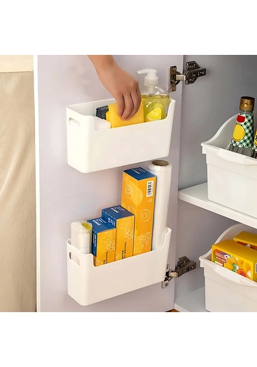 Liangmei Delikli Olmayan Streç Film Rafı İç Dolap Duvar Rafı -