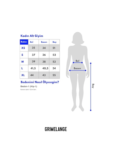 GRIMELANGE Lavıva Kadın Kısa Fermuar Detaylı Siyah Etek Siyah