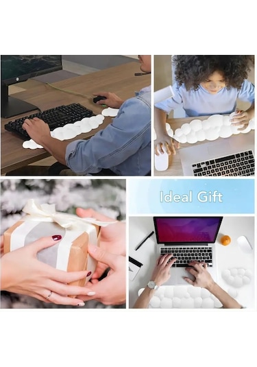 Bulut Bilek Desteği Hafızalı Köpük Mouse Pad Ofis Masaüstü Bilek Desteği Mor
