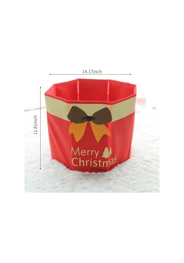 Suofeng Kumaş Noel Ağacı Taban Tutucu 30x36cm - Katlanabilir Noel Gövde Dekorasyon Kutusu, Ev/restoran İçin Sevimli Desenli Noel Dekoru Diğer