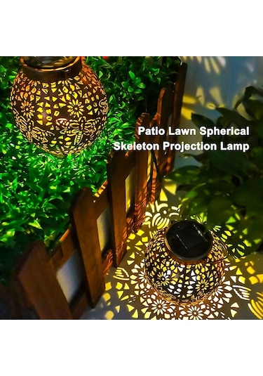 Pazly Veranda Çim Küresel İskelet Projeksiyon Lambası Metal Model L6343-3 Diğer Ürünler Diğer