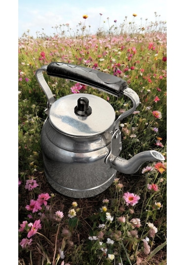 Kulplu Alüminyum Kamp Çaydanlık, No:14, 2 Litre Gümüş