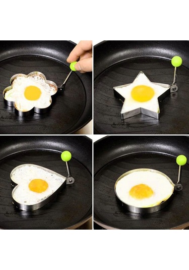4 Arada 1 Paslanmaz Çelik Kızarmış Yumurta Gözleme Kalıbı Diğer
