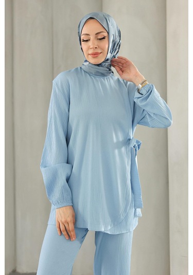 Bağlama Detaylı Takım Bebe Mavisi Bebemavisi Mavi