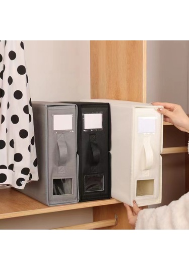 Katlanabilir Fermuarlı Geniş Kapasiteli Saklama Kutusu Gri