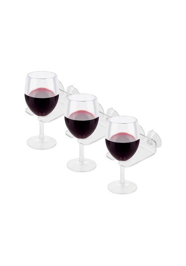 Mutfak Küvet Duvara Montaj Vantuz Akrilik Tek Şarap Cam Raf Tutucu Diğer