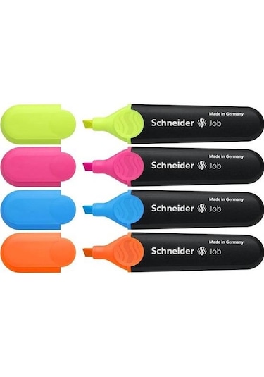 Schneider Fosforlu Kalem 4 Renk Çok Renkli
