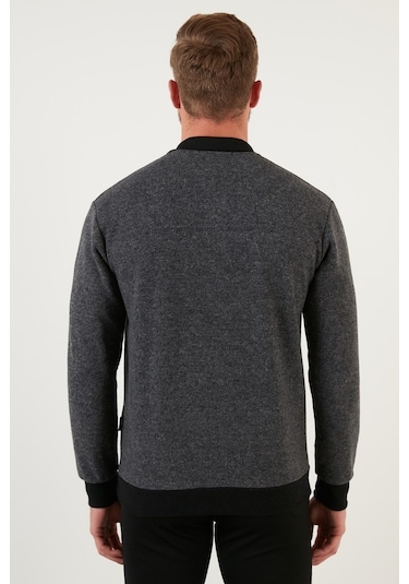 Buratti Pamuklu Regular Fit Düğmeli Polo Yaka Erkek Kazak 456211 Gri