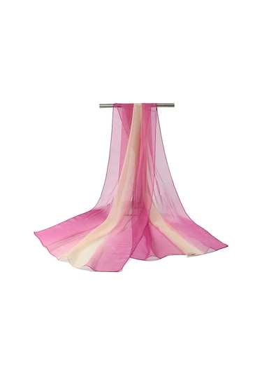 Bigsweety 160x50cm Degrade Şifon Eşarp - Kadın Bahar/sonbahar Atkı Ve Şal Black