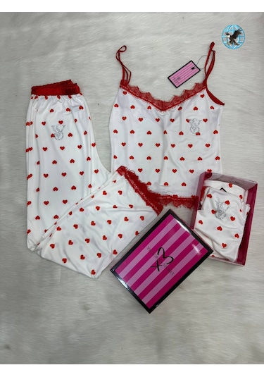 Victoria's Secret Bayan Pijama Takımı Beyaz