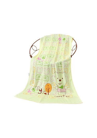 Mikrofiber Karikatür Baskılı Banyo Havlusu Emici Çocuk Büyük Havlu Banyo Örtüsü Çabuk Kuruyan Plaj Havlusu Pembe Standart