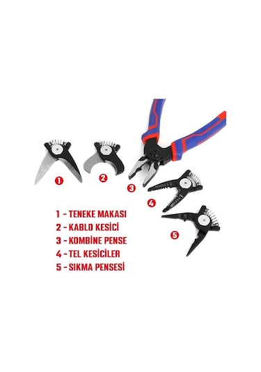 Workpro Wp231144 200mm 5 In 1 Çok Fonksiyonlu Profesyonel Pense Seti Fr Wp231144