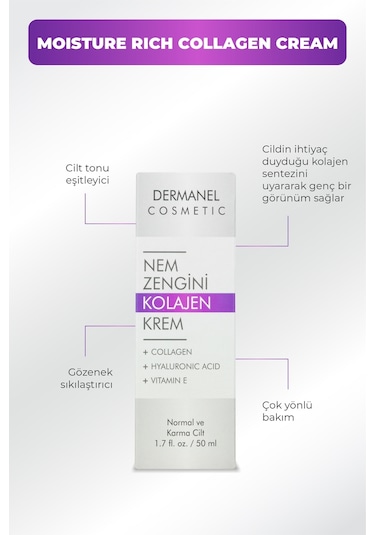 Dermanel Nem Zengini Kolajen Krem 50 ML