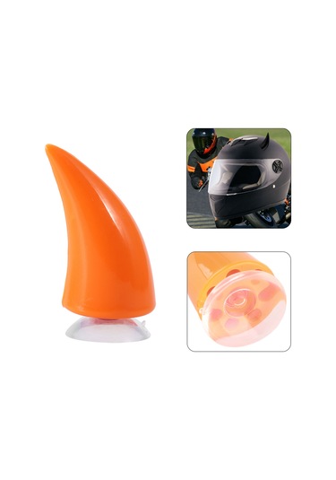 Reedark Motosiklet Kaskı Saçak Dekorasyonu, Süngerli Tutucu, Kauçuk Malzeme, Dayanıklı, Turuncu Rengi Portakal