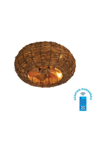 Kendal Hasır Tavan Vanti 15w 20"hasır Tavan Vantilatör - Kahverengi