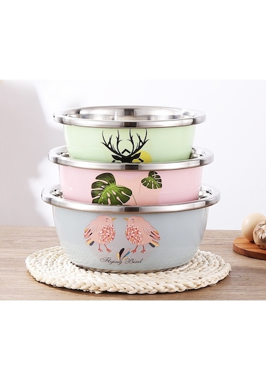 Sones 3 Adet / Set Sigang Paslanmaz Çelik Karikatür Kalınlaştırılmış Baharat Tankı Pişirme Yıkama Havzası