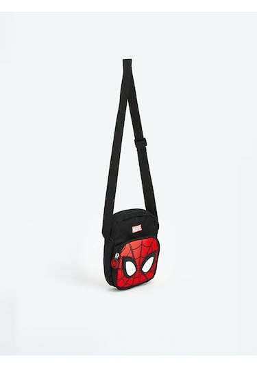Lc Waikiki Siyah Spider-man Baskılı Erkek Çocuk Omuz Çantası