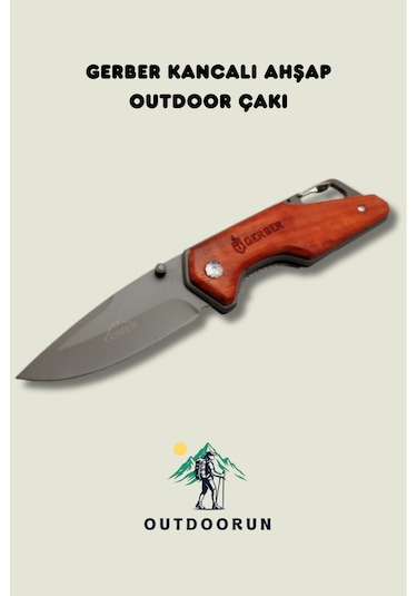 Gerber Kancalı Ahşap Outdoor Kamp Çakı 19 Cm Kahverengi
