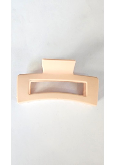 Pudra Renk Televizyon Model Mandal Saç Tokası 11 Cm - Şık Ve Dayanıklı Pudra