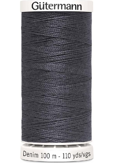 Gütermann Denim 100 Kot İpi - Tek Ebat / Gri