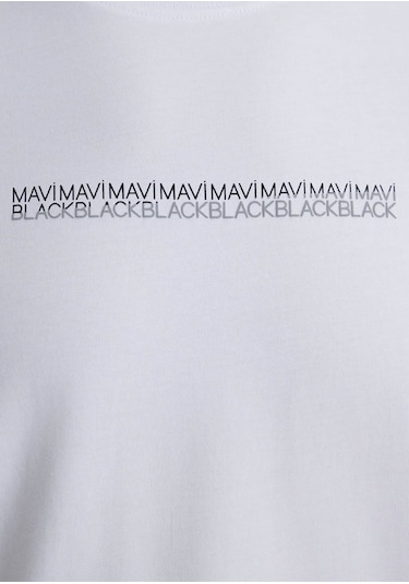 Mavi Beyaz Erkek T-shirt M0612647-620 Beyaz