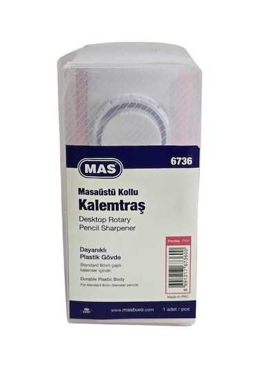 Mas 6736 Masaüstü Büyük Kollu Kalemtraş - Pembe