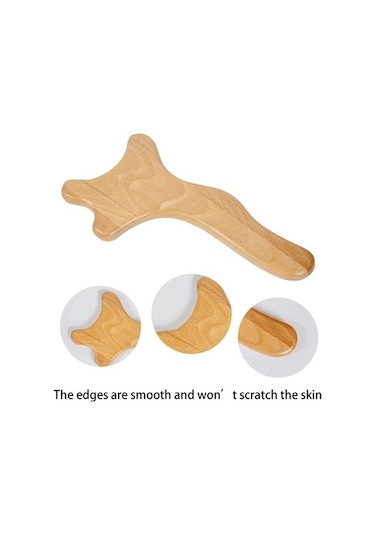 Bloomnest K 1 Adet Ahşap Gua Sha - Anti Selülit Masajı Ahşap Terapi Kürek Vücut Şekillendirme Masaj Aracı, Çok Renkli Çok Renkli
