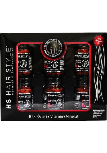 Hs Hair Style Saç Besleyici Tablet Seti 6 x 60 Tablet