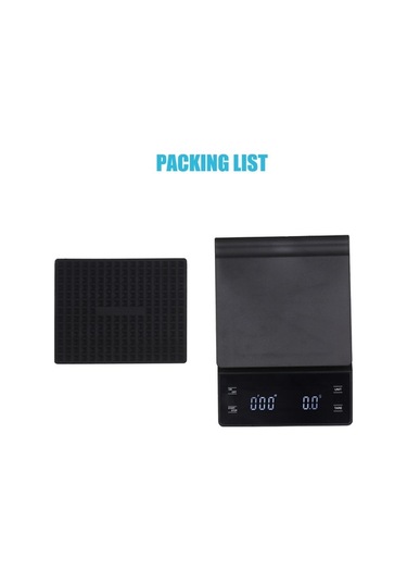 Fortunelane 0.3-3000g Hassasiyetli, Siyah Ev Ofis Mutfak Tartısı, Su Geçirmez, Arka Işık, Otomatik Kapanma, Aaa Pil Gerektirir P Siyah