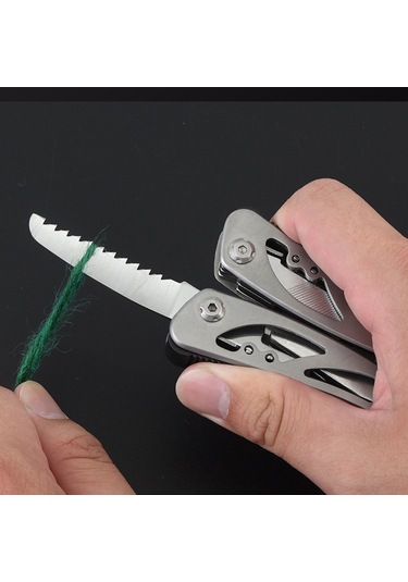 MSO Outdoor Paslanmaz Çelik Multifonksiyonel Çakı - Pense - Tornavida Gümüş