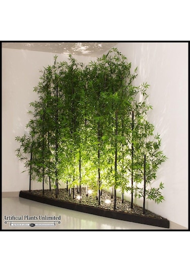 Yapay Bambu Sopası 14 Yapraklı 180Cm Yapay Çiçek Bambu Duvarı