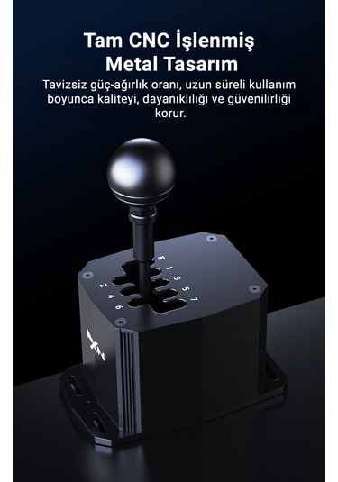 Pxn Sf U H-vites Kolu 7+r Tam Cnc Metal, 16-bit Hassasiyet Ve Ayarlanabilir Vites Hissiyatı Pc Ve Pxn Base Uyumlu