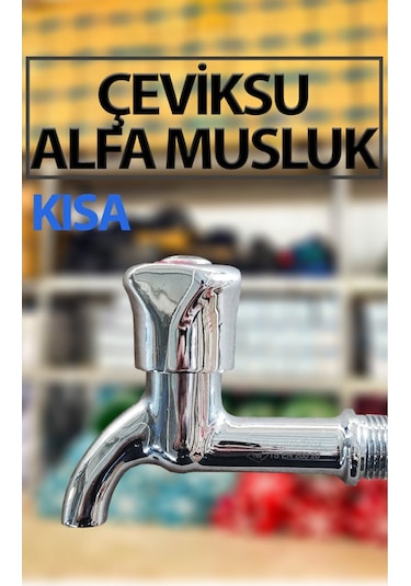 Alfa Model Kısa Tip Musluk 1/2" Pirinç İç Mekanizma Krom Kaplama