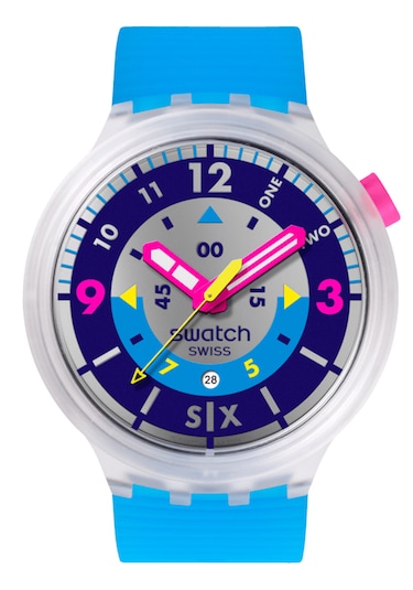 Swatch Sb01k400 Neon Erkek Kol Saati Lacivert