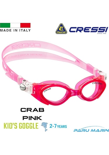 Parumarin Cressi Crab 2-7 Yaş Pink Yüzücü Gözlüğü