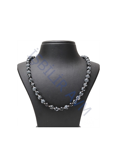 Obsidyen Taşi  Kolye Gri