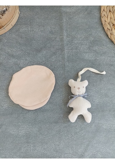 Vizon Rengi Kız Erkek Bebek Takımı - Oyuncaklı & Şapkalı 5'li Set - Altınbaşak - Pamuklu Ten Rengi