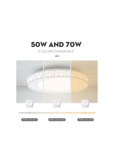 Canmeıjıa Yeni Kuş Yuvası Led Tavan Lambası 26cm 16w/30w/50w/70w Süper Parlak Tavan Işıkları Oturma Odası Yatak Odası İçin Yüzeye Monte 16w Cold White