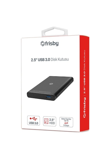 Frisby FHC-2590B 2.5” SATA USB 3.0 Alüminyum Kasa Disk Kutusu