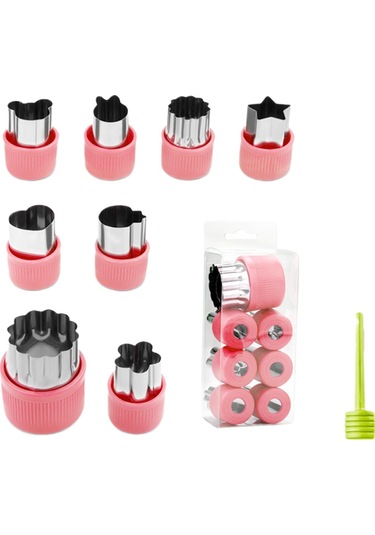 Jian Fan Ev Mutfak Kalıp Seti Kelebek Yüz Ey Kalıp Kabartmalıoyma Aracı Pembe